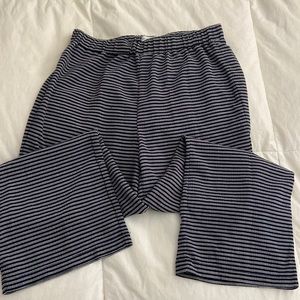 Texture and Thread blue and white wide leg pants